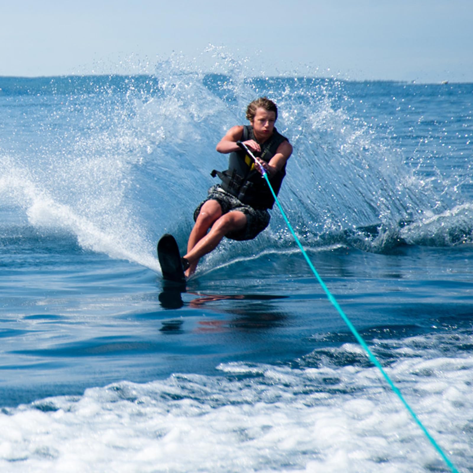 Zugseil mit Griff für Wasserski und Wakeboard, Nylon, 1 Stück Zufällige Farbe