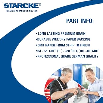 STARCKE Multi 25 Pack Wet Dry Silicon Carbide Sandpaper Sheets 9 x 11 Inch