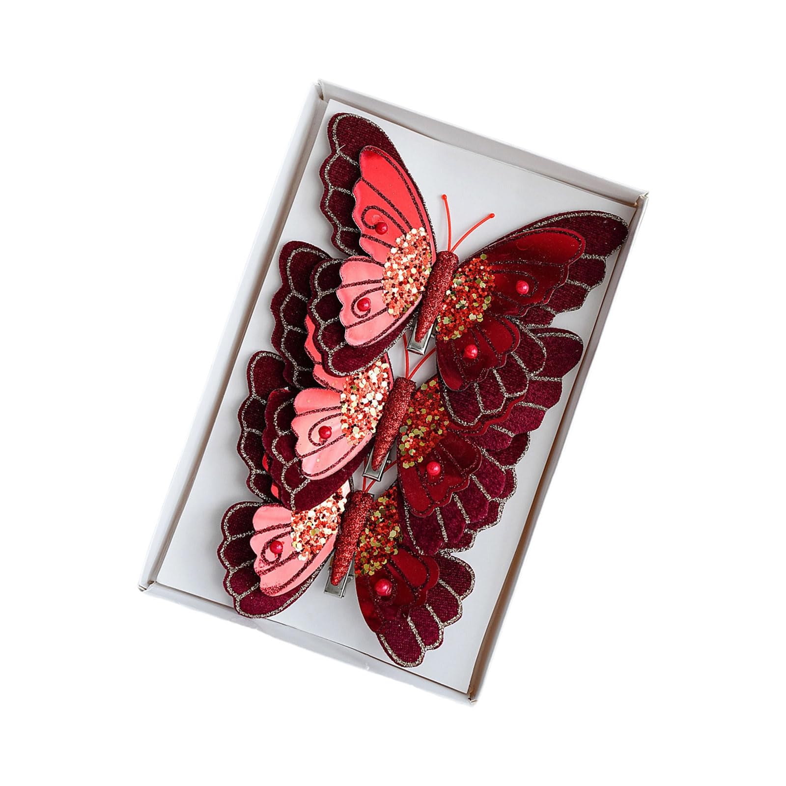 our fave 3 Pieces Sturdy Clip on Butterfly Decorations Portable Multipurpose Celebratory Embellishments for Festive Styling Butterfly Tree Clips