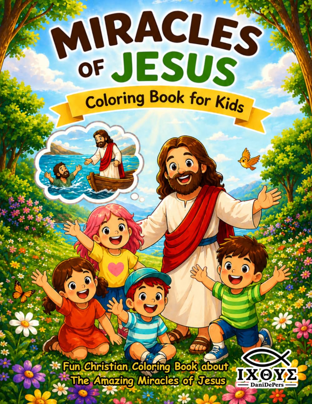 Miracles Of Jesus - Coloring Book for Kids: Fun Christian Coloring Book about the Amazing Work of Jesus (IXOYE Series)