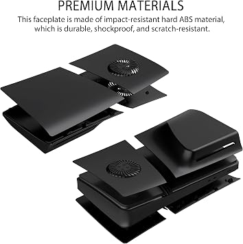 Faceplate for P5 Pro Disc Edition with RGB Light Strips and Dust Filter with Cooling Openings Dobewingdelou 400+ Effects LED Light Ring Console Faceplate Cover DIY Decoration Kit Accessories Black
