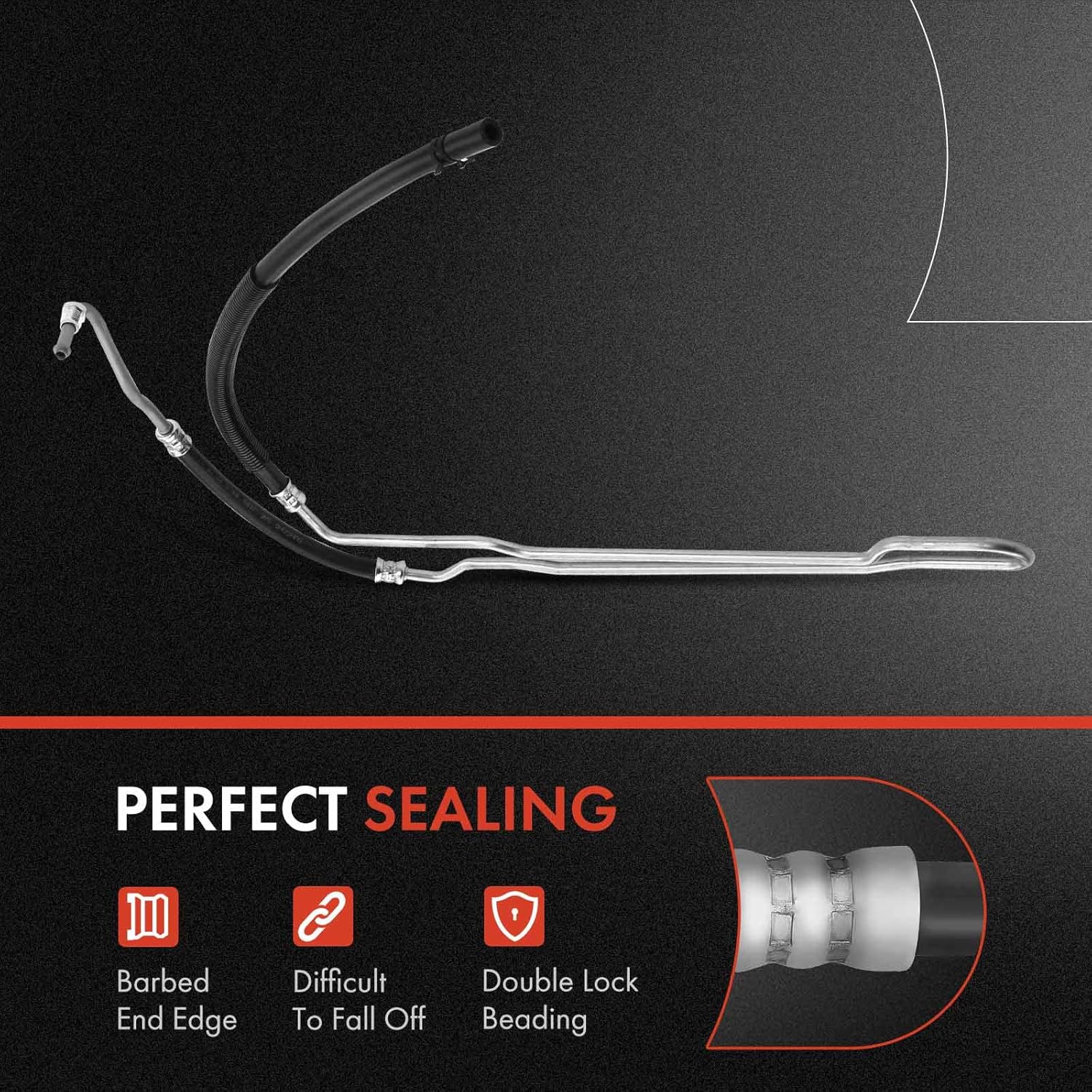 A-Premium Power Steering Return Hose Line Assembly Compatible with Chevrolet Express 1500, Express 2500, Express 3500 & GMC Savana 1500, Savana 2500, 1996-2002, From Gear