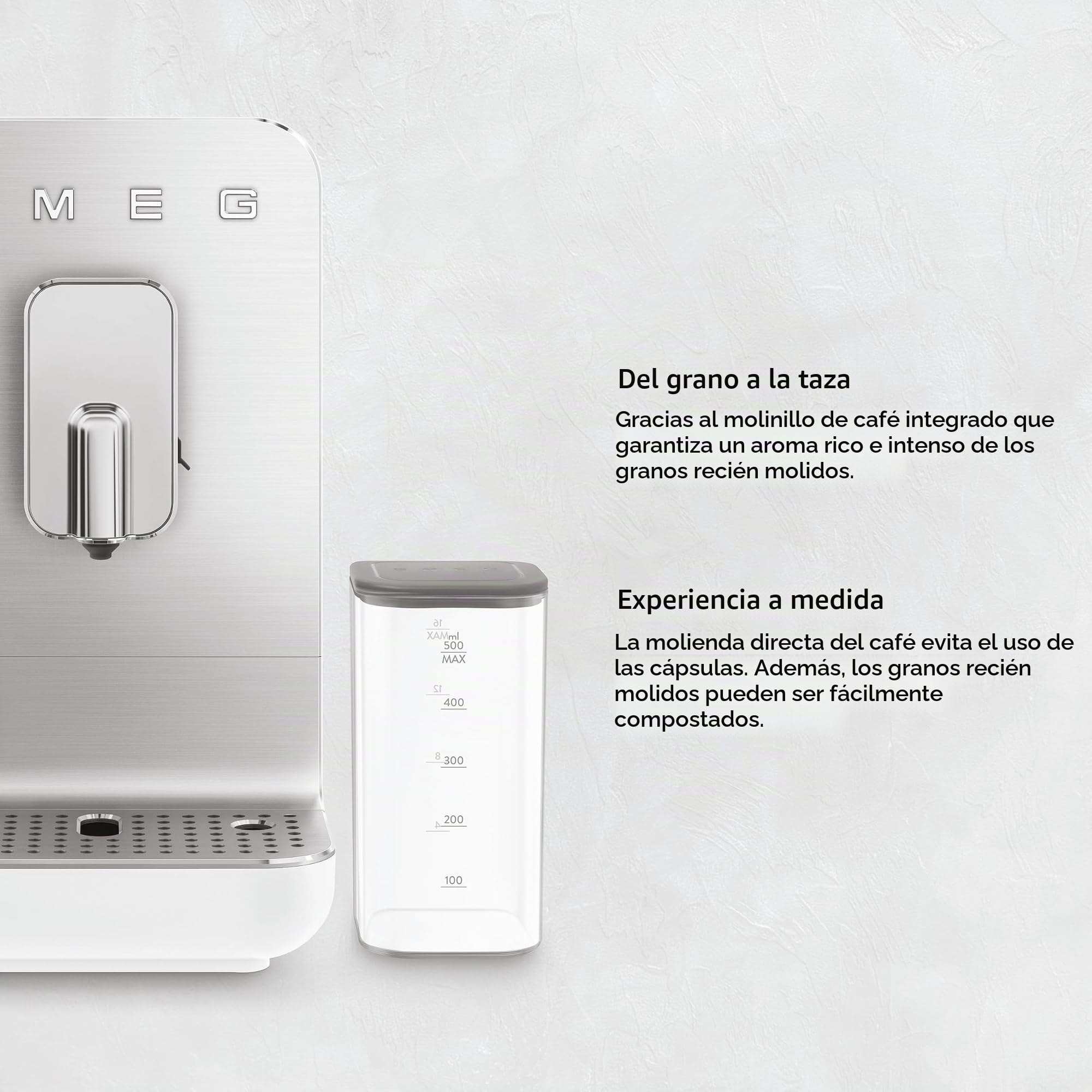 Smeg BCC13WHMEU espresso coffee machine with Milchfunktion matt white with stainless steel