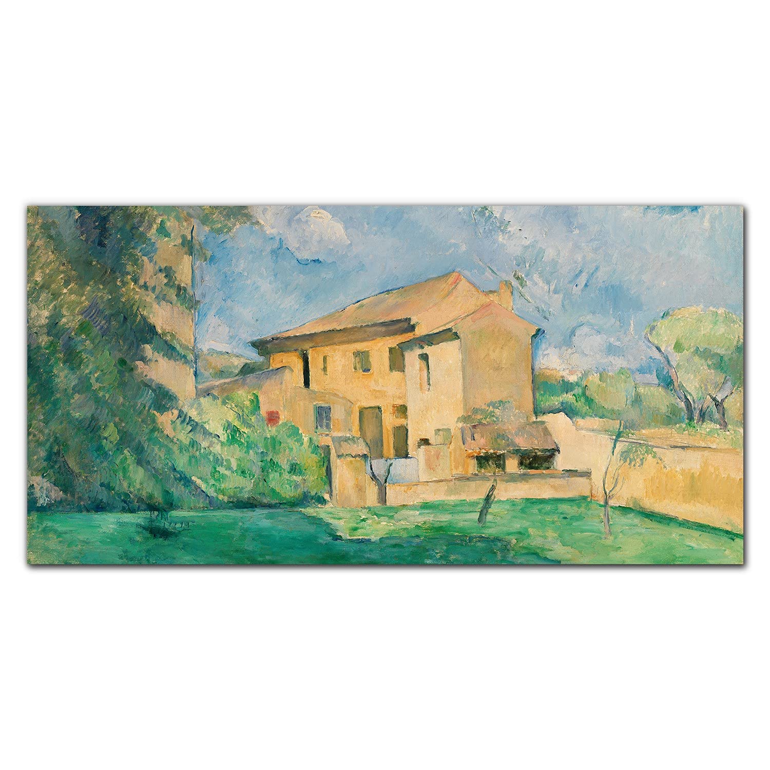 Fond de hotte adhésif motif village pour une cuisine moderne et propre
