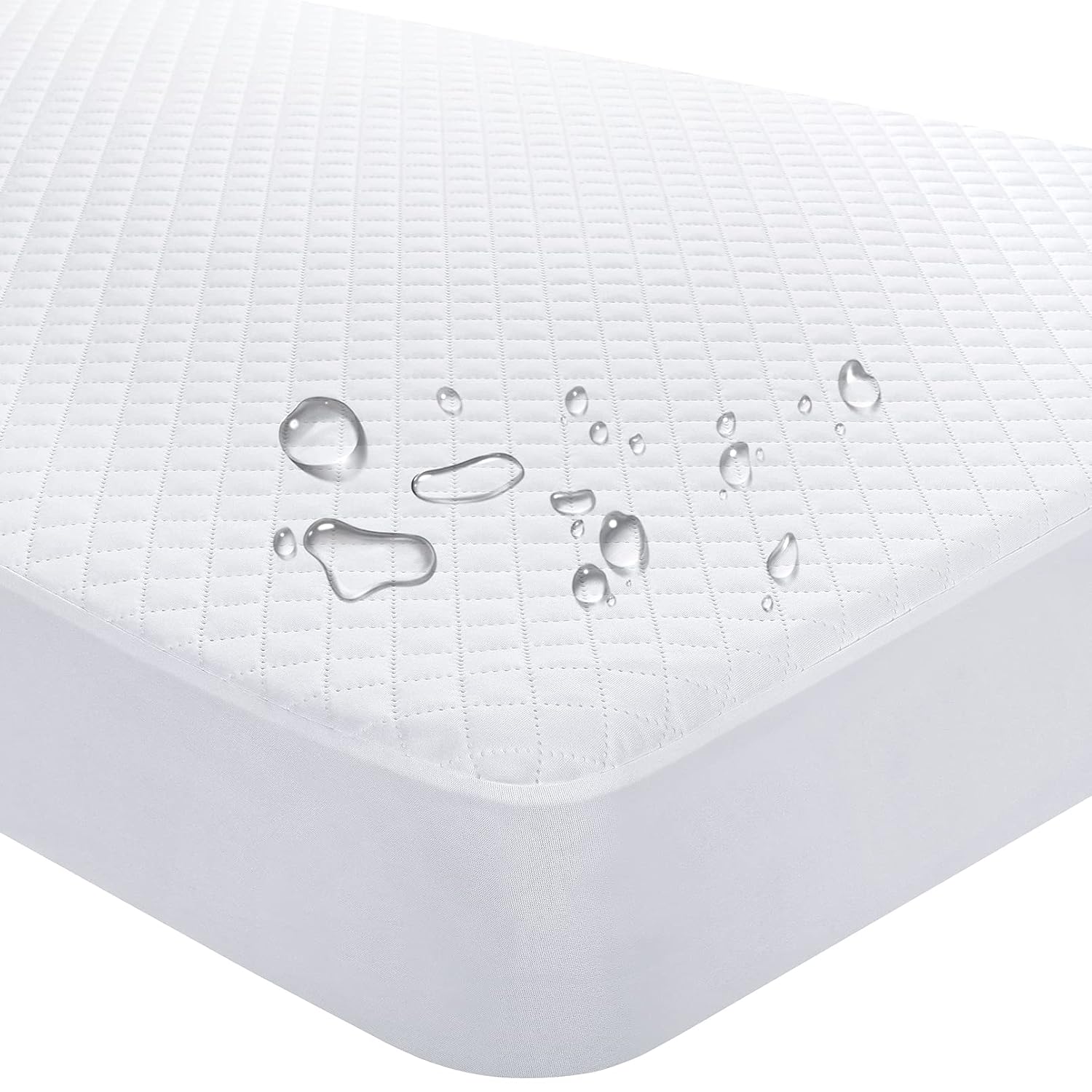 Waterproof Fitted Crib Mattress Pad and Toddler Mattress Protector Baby Crib Mattress Cover Cradle Bedding Sheets Breathable and Hypoallergenic for Boys and Girls by Yoofoss (White, Crib 28''x52'')