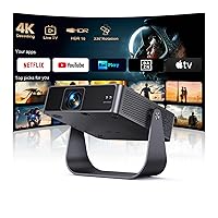 Proiettore Portatile【Smart TV & 1000+ Canali Live】Mini Proiettore 4K Smart TV Compatibile con Netflix