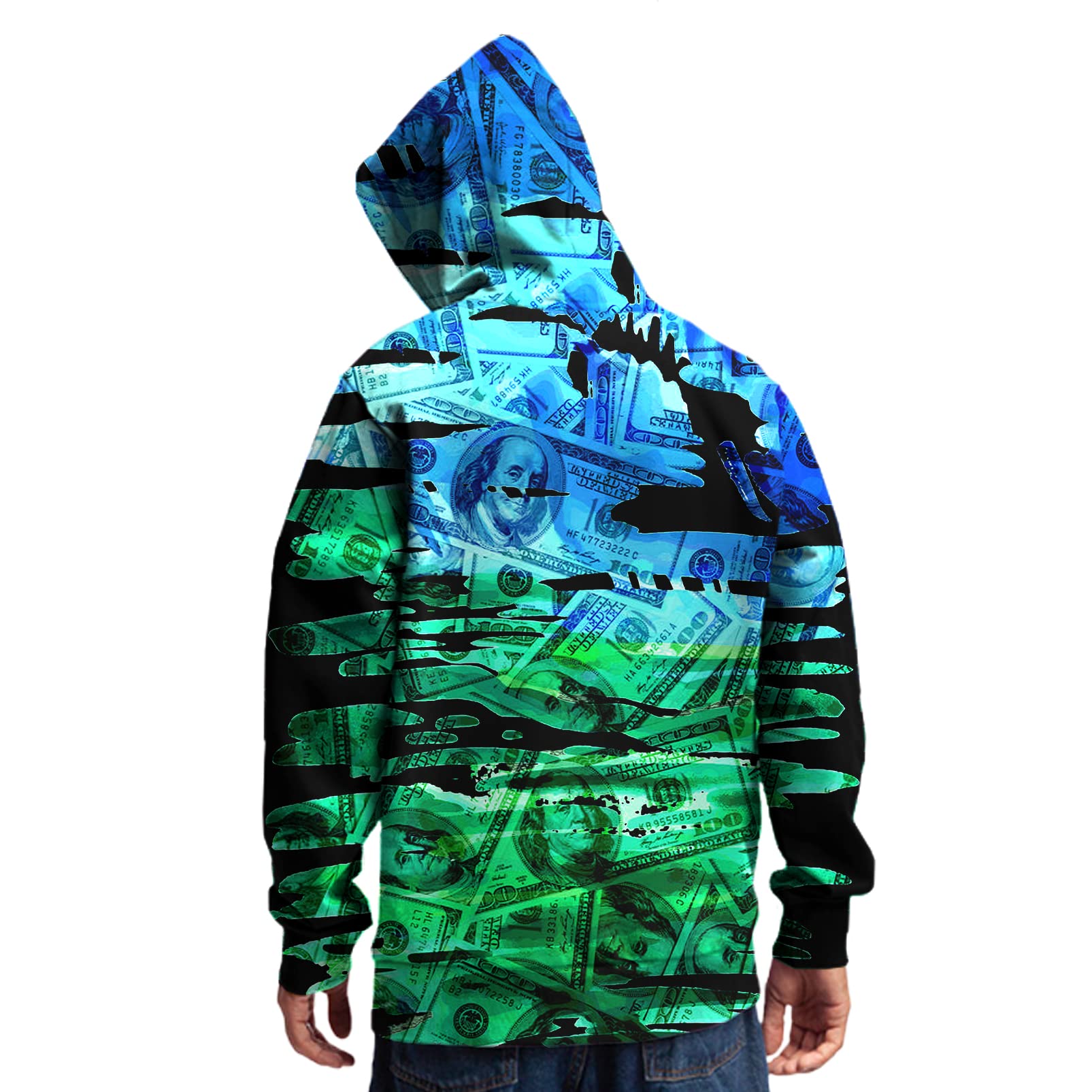 Unisex nowość bluzy z kapturem z nadrukiem 3D bluzy z długim rękawem dla mężczyzn kobiet z dużymi kieszeniami