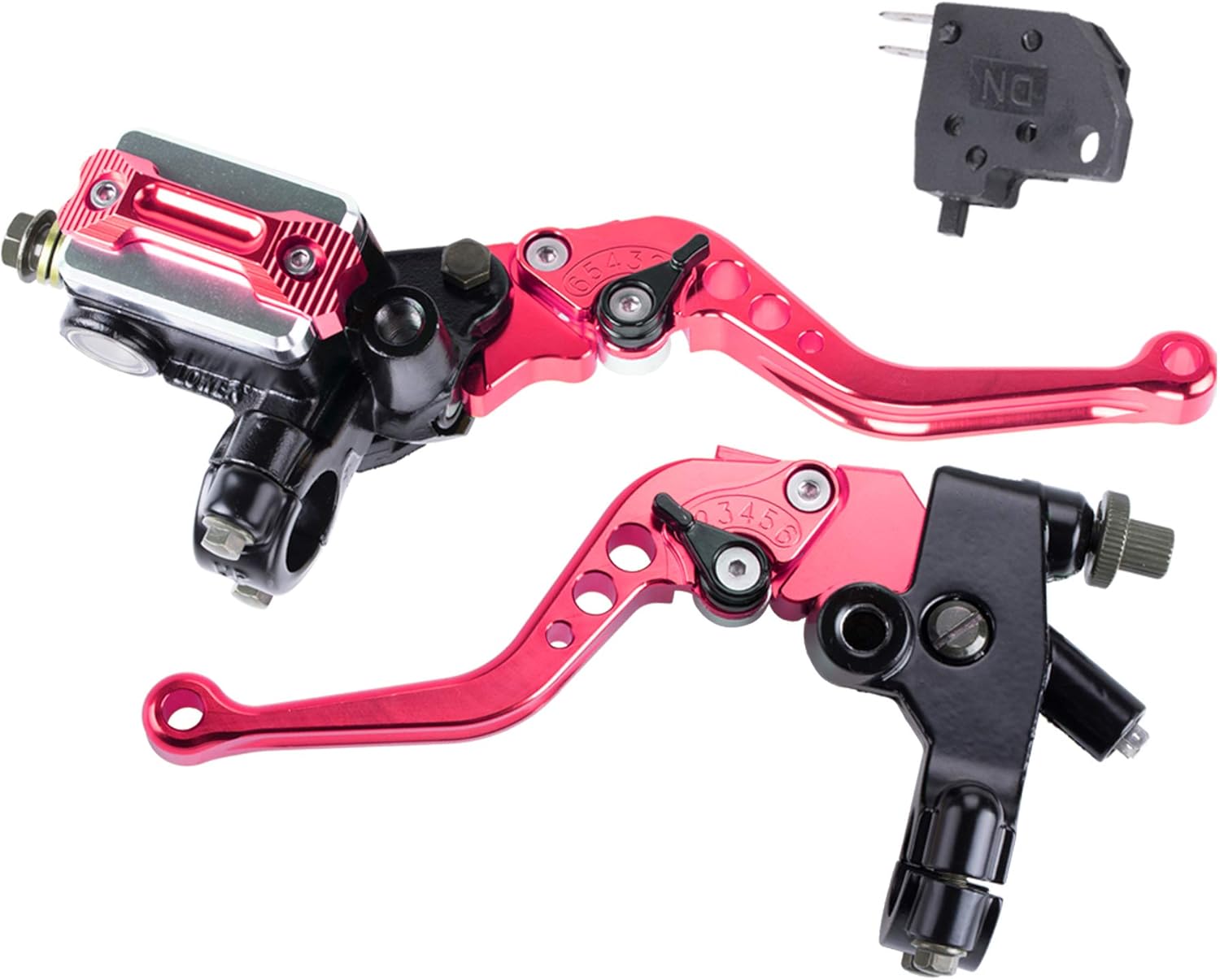 Universal Motorcycle 7/8" 22mm Handlebar Brake Master Cylinder Clutch Lever CNC Left & Right Set