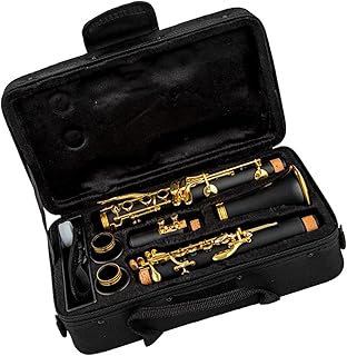 Bb Clarinet Lacquer Gold 17 Keys Black Clarinete Beginner Musical Instrument Clarinet for Beginner