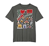 I love Morocco. Hand drawn Moroccan Landmarks, flag and map T-Shirt