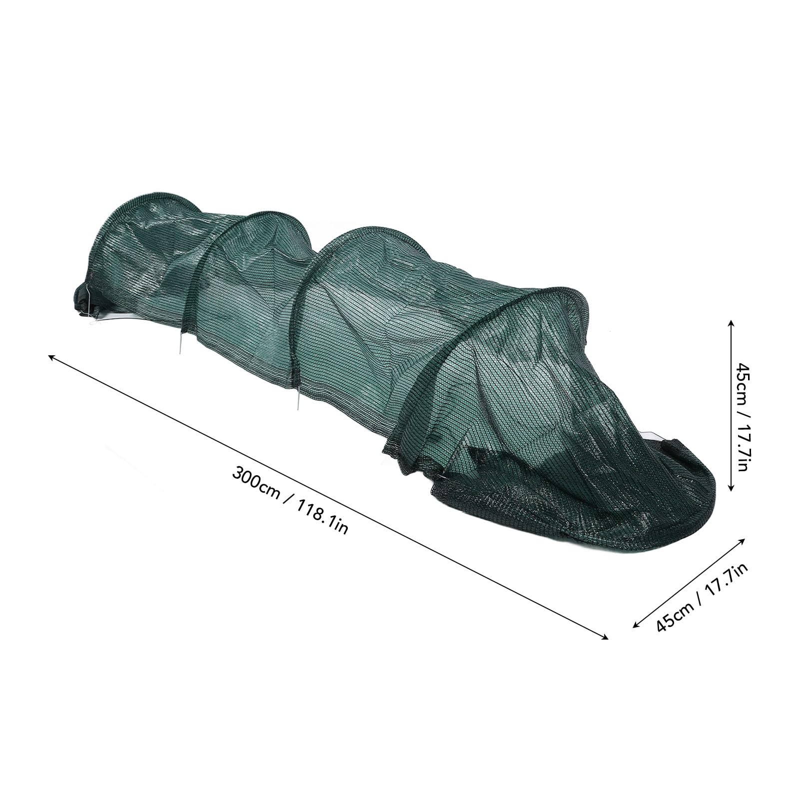 Serre Tunnel Portable de 300 Cm, 6 Piquets en Cercle (Blackish