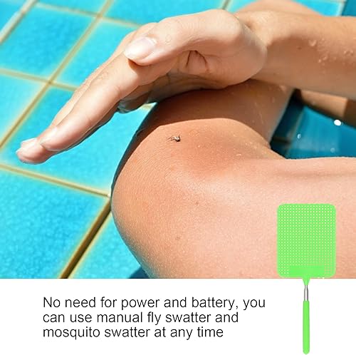 Miniatura 6 de Matamoscas telescópico, retráctil extensible de plástico ligero con varilla de acero inoxidable para el hogar para la oficina para acampar para