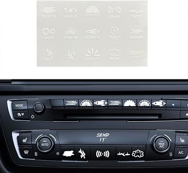 Novelty Stickers for Car or Truck Unused Buttons, Funny Interior Dash Rocker Console Switch Decals with Banana Sonar Patterns, Universal Car Stickers and Decals for Switch Button Decoration