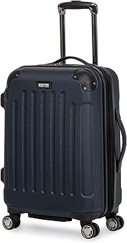 review Kenneth Cole REACTION Renegade ABS Expandable 8-Wheel Upright, Navy Blue, 20-Inch Carry On