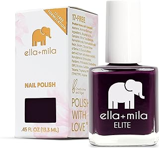 ella+mila Professional, Quick Dry, Long-Lasting & Chip-Resistant Purple Nail Polishes (Little Plum Dress - 0.45 fl oz)