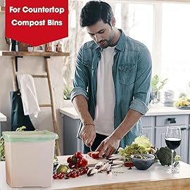 Compost Bags, Compostable Trash Bags 2.6 Gallon Compostable Bags 100 Count Small Compost Bags for Countertop bin Extra Thick 0.71 Mil. ASTM D6400 Certified By BPI and TV AUSTRIA