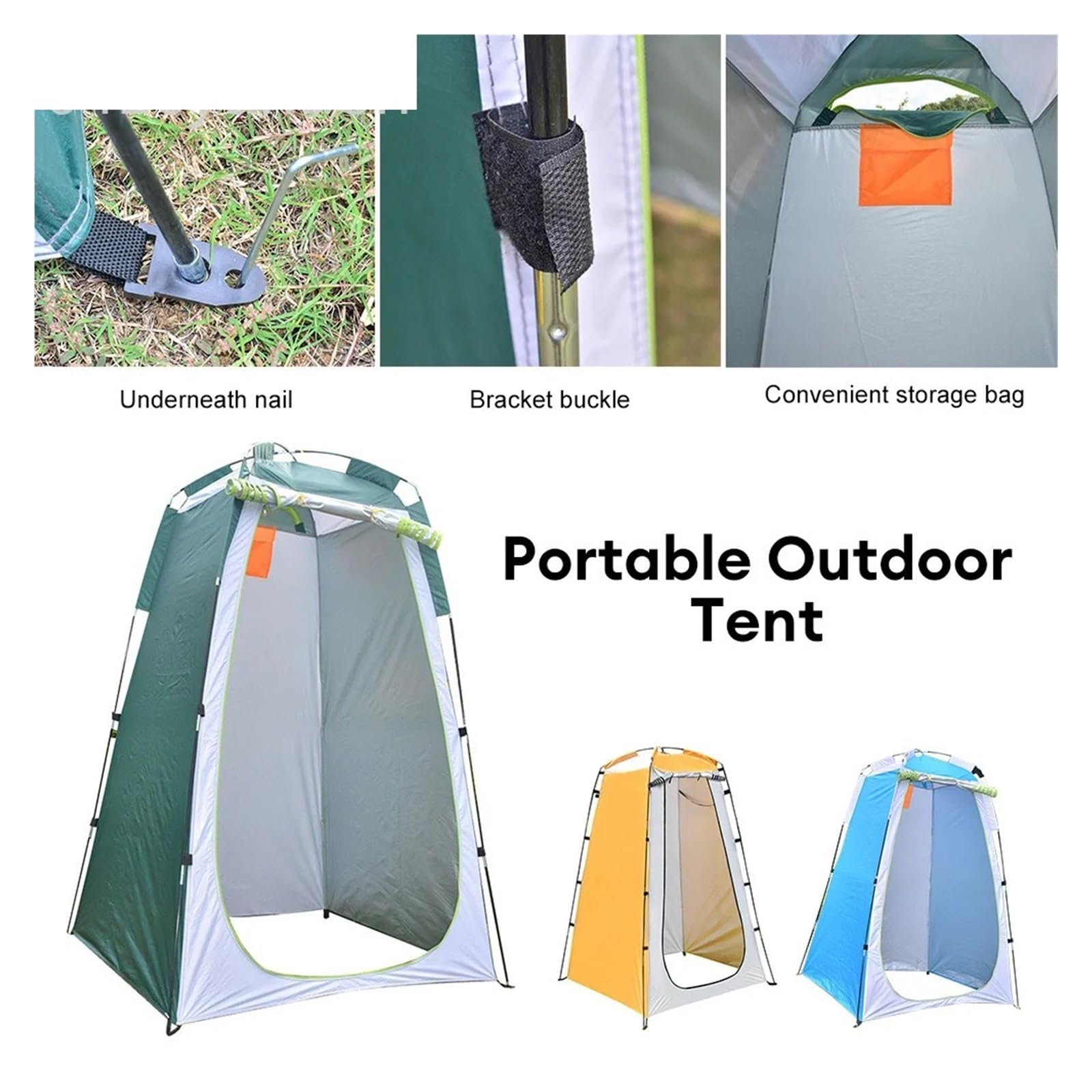 Duschzelt für Camping, Tragbares Duschzelt Pop Up Outdoor Mehrfarbig