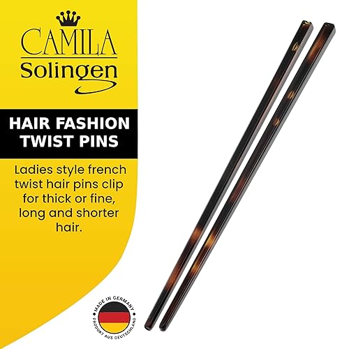 Miniatura 2 de Camila Paris AD282 - Juego de 2 pasadores de pelo para niñas con forma de espiral, flexible y duradero, para mujer, fabricado en Francia con celulosa