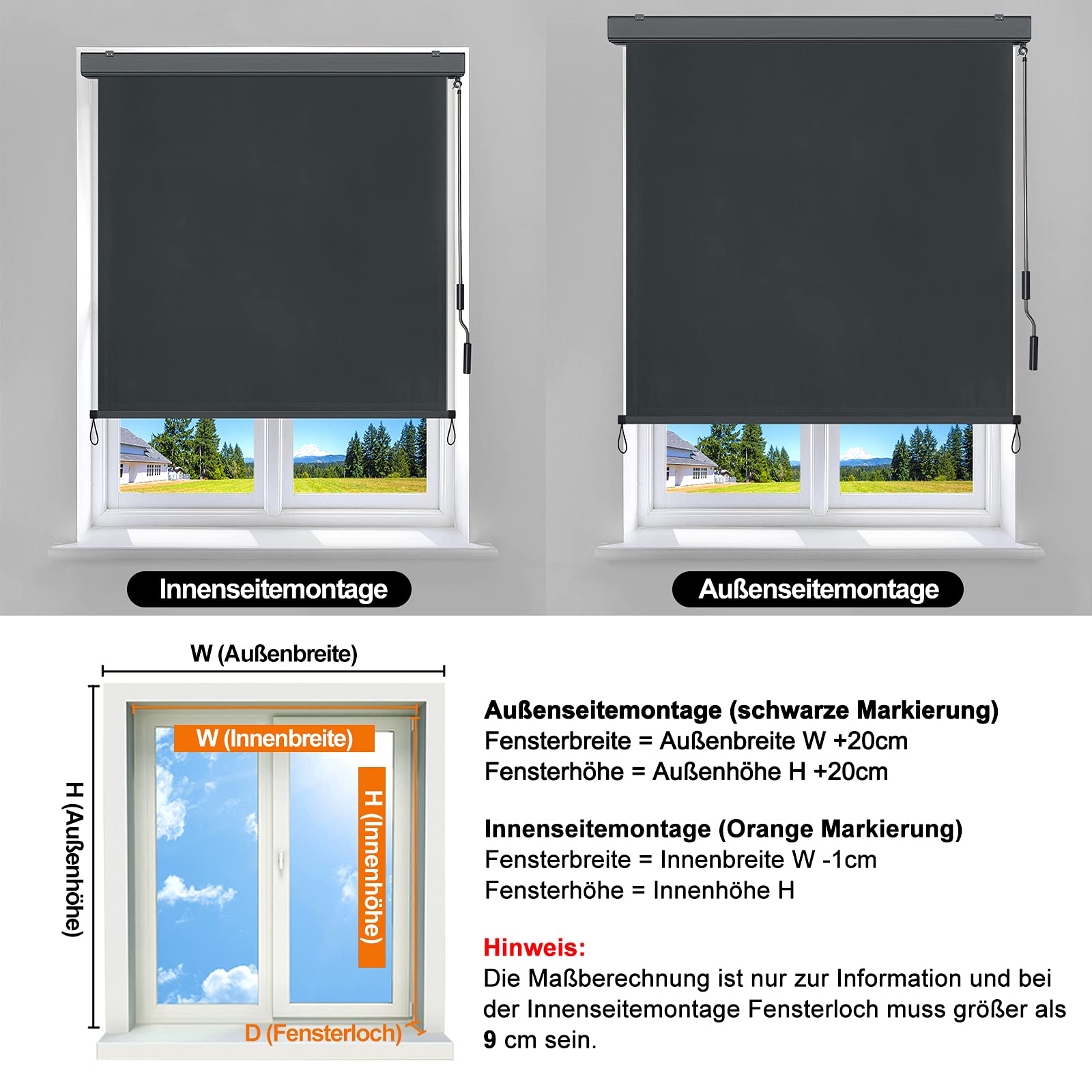 HENGMEI Markiza pionowa, balkonowa, aluminiowa markiza balkonowa, markiza pionowa, 160 x 250 cm, roleta zewnętrzna, mechanizm korbowy, roleta boczna, ochrona przed wzrokiem na balkon, taras, ochrona przed słońcem i spojrzeniami, antracytowa