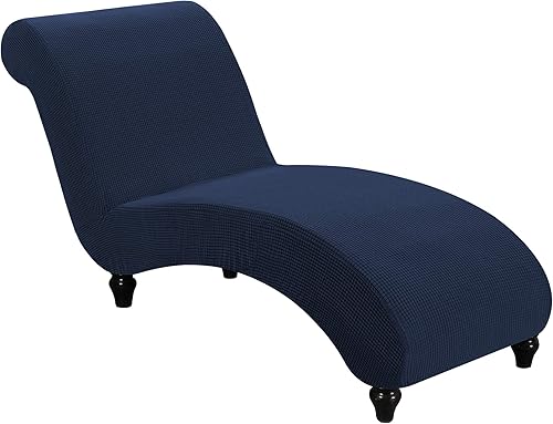 Miniatura 22 de FantasDecor Funda Elástica para Chaise Lounge Funda de Silla de Celosía con Reposabrazos para Sala de Estar Dormitorio Doble Brazo Tela Jacquard Gris