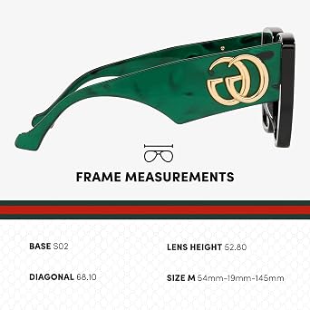 Gucci GG0956S GG Running Logo Oversize Gemetric Shape Sunglasses Sunglasses with Luxury Eyewear Kit