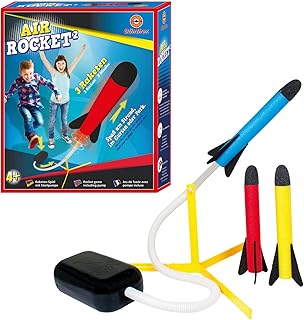 Paul Günther 1556 Air Rocket² Rocket Game with Launch Pump and 3 Foam Rockets for Children from 4 Years, Fun on the Beach, in the Garden or in the Park, New
