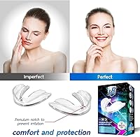 Vista 8 de Protector bucal, talla única, juego de 6 unidades, sin BPA, moldeable, personalizable y recortable, de grado médico, para rechinar los dientes