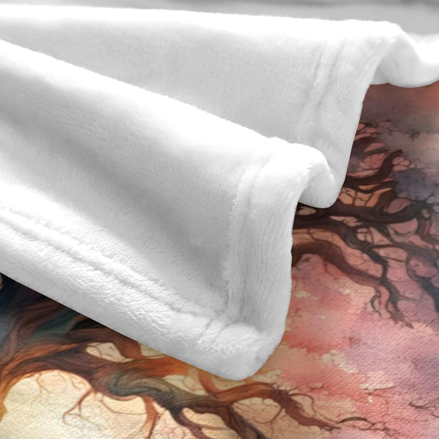 Tree Blanket, Personalized Throw Blanket for Couch Sofa Bed, Soft Warm Fuzzy Cozy, 30 x 40 Inches