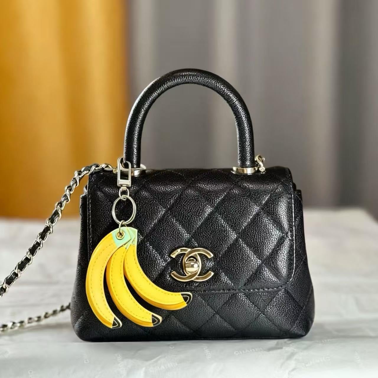 Leather Banana Keychain Bag Charm–Funny Keyring Charm for Women |Car Key Handbag Purse Backpack Tote Decor | Car Interior Decoration,Birthday Gifts - Image 3