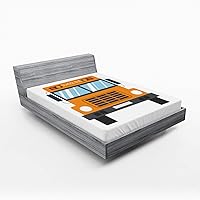 Vista 11 de Sábana Ambesonne bajera, ajustable, multicolor, en colores y tres tamaños