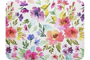 Floral Kitchen Dish Drying Mat 18x24
