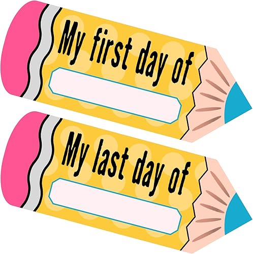 Miniatura 1 de Letrero de 20 piezas para el primer día de la escuela de 5 x 14 pulgadas, doble cara para volver a la escuela, 1er día de jardín de infantes,