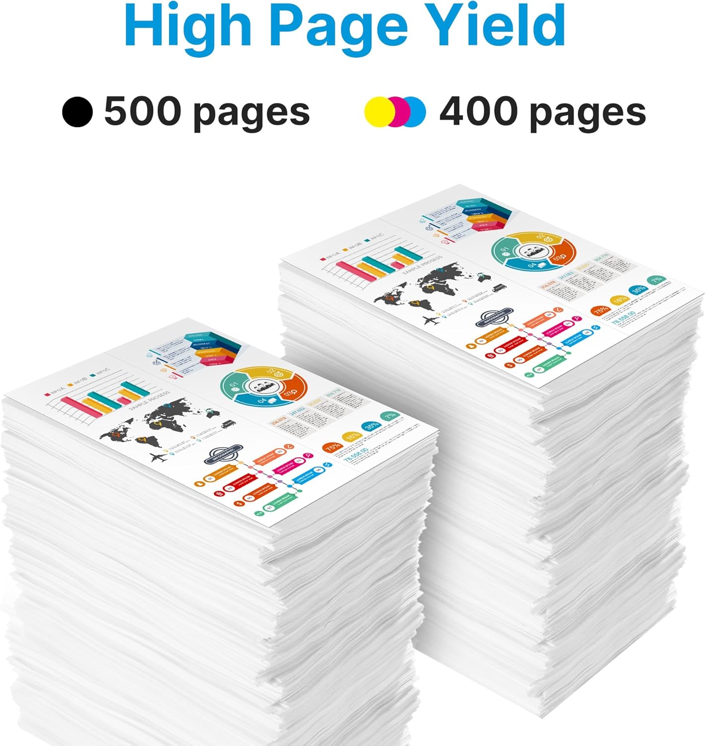 923 Ink Cartridges for HP Printers Compatible for HP 923 Ink Cartridges Combo Pack Work for OfficeJet Pro 8135e 8138e 8139e 8130e 8120e 8122e 8124e (Black Cyan Magenta Yellow, 4 Pack，Without Chip)