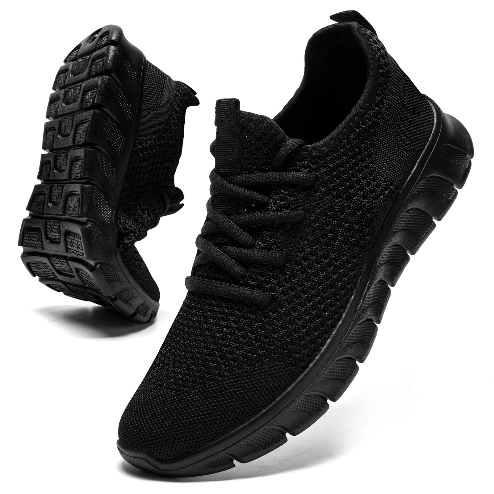 Herren Schuhe Laufschuhe Sportschuhe Turnschuhe Schwarze Sneaker Running Tennisschuhe Freizeit Straßenlaufschuhe Walkingschuhe Fashion Leichtgewichts 48 Atmungsaktiv Fitnessschuhe
