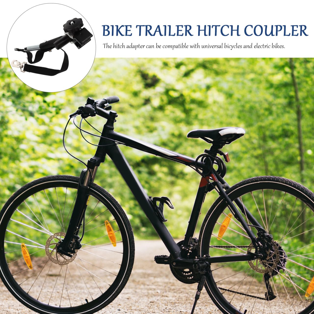 VICASKY Universal Fahrrad Anhängerkupplung Aluminiumlegierung Linker Adapter Befestigung Fahrradanhänger Kupplung AnhäNgerkupplung Tandemkupplung Steckachse