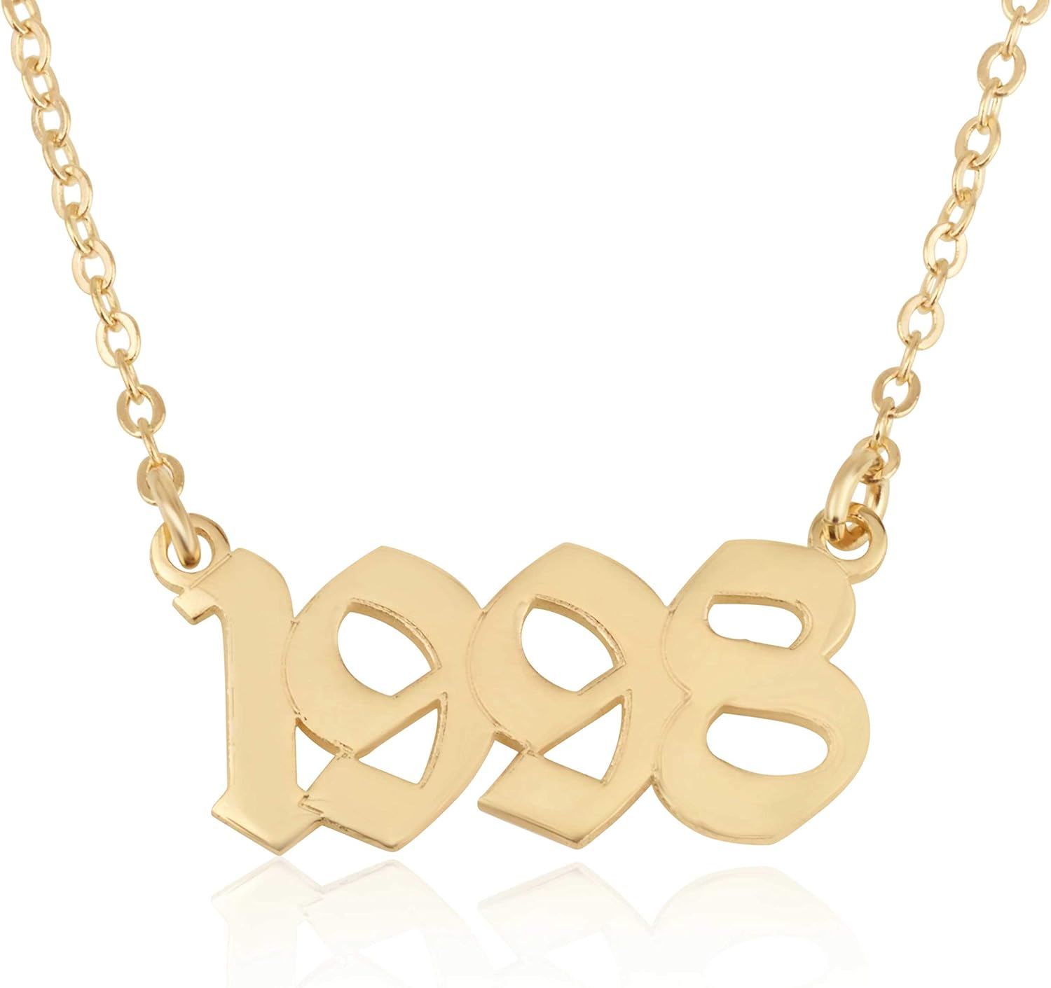 Birth Year Necklace 15 Different Font Style Custom Your Birthday Jewelry, Personalized Years Pendant