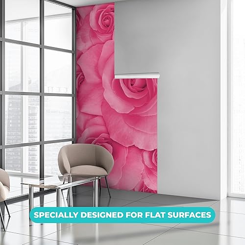 Miniatura 3 de Papel tapiz rosa floral, decoración de habitación para despegar y pegar, papel tapiz autoadhesivo, decoración de papel de pared para sala de estar,