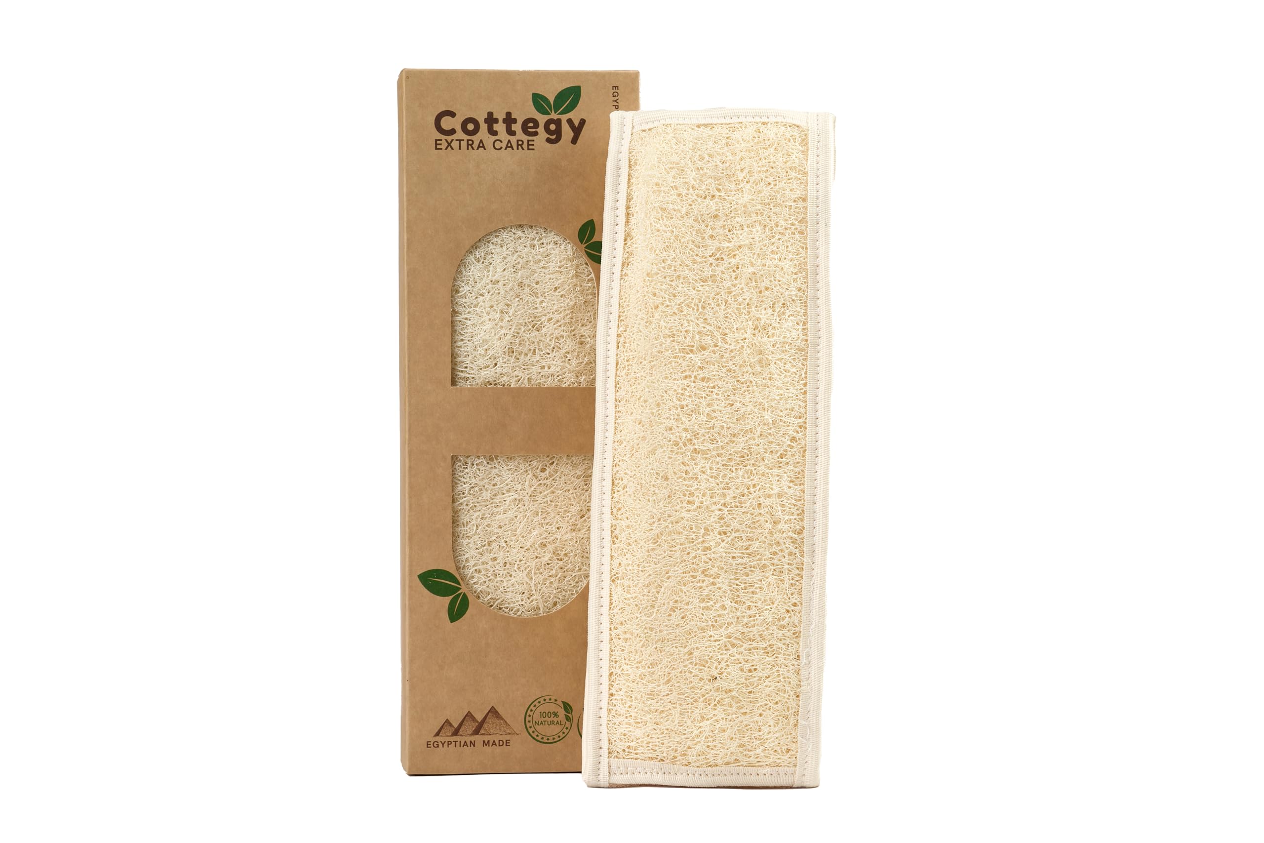 Esponja natural egipcia para usar en la ducha, exfoliante natural de lufa para hombres y mujeres para limpiar tu espalda profundamente, 1 unidad (paquete de 1)