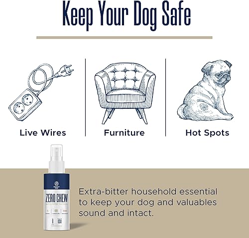 Miniatura 4 de Healthy Pup Spray antimasticable para que los perros dejen de masticar, 8 onzas antimasticables, espray amargo para muebles, alambres, madera, extra