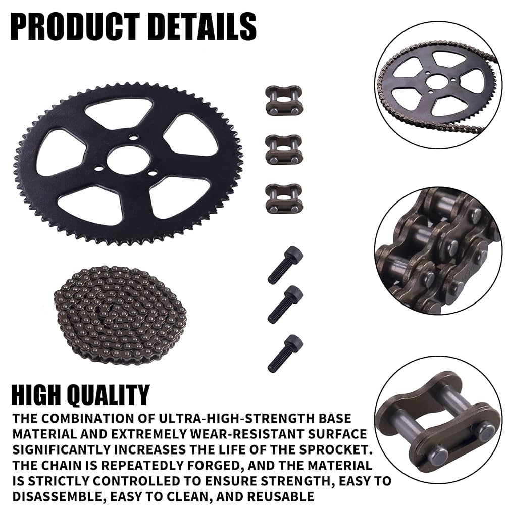 パーツ animal bikes lite V2 sprocket 25t Amazon.com: Sprocket Chain, Steel Alloy 25H Chain 144 Links