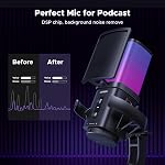 UGREEN Gaming Microphone with 96KHz/24-bit, Gaming Mic USB-C PC Cardioid | Gain Control, 7 RGB Lighting Modes, Real-Time Monitoring with Quick Mute, for Streaming, Podcast, YouTube, Twitch, PC/PS4/PS5
