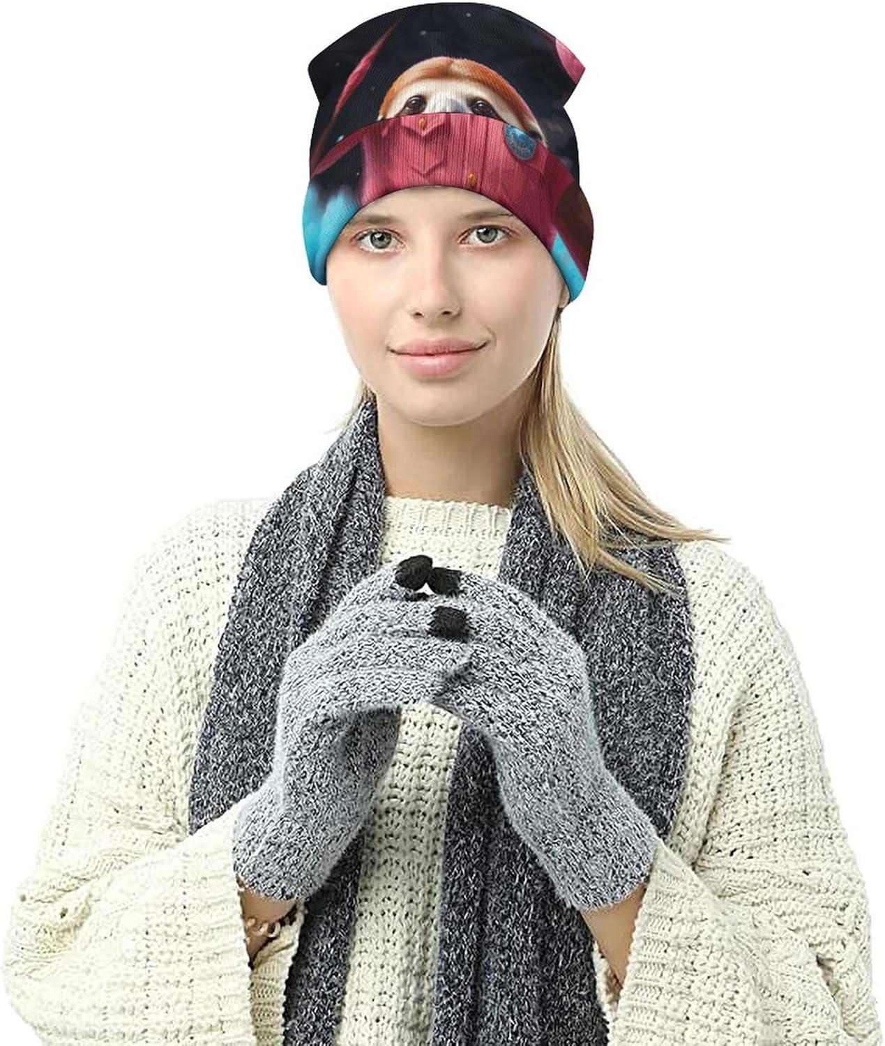 Zakqeik Knitted Beanie Hat Colorful Pineapple Skull-Cap Lightweight Winter Hats for Women,Men