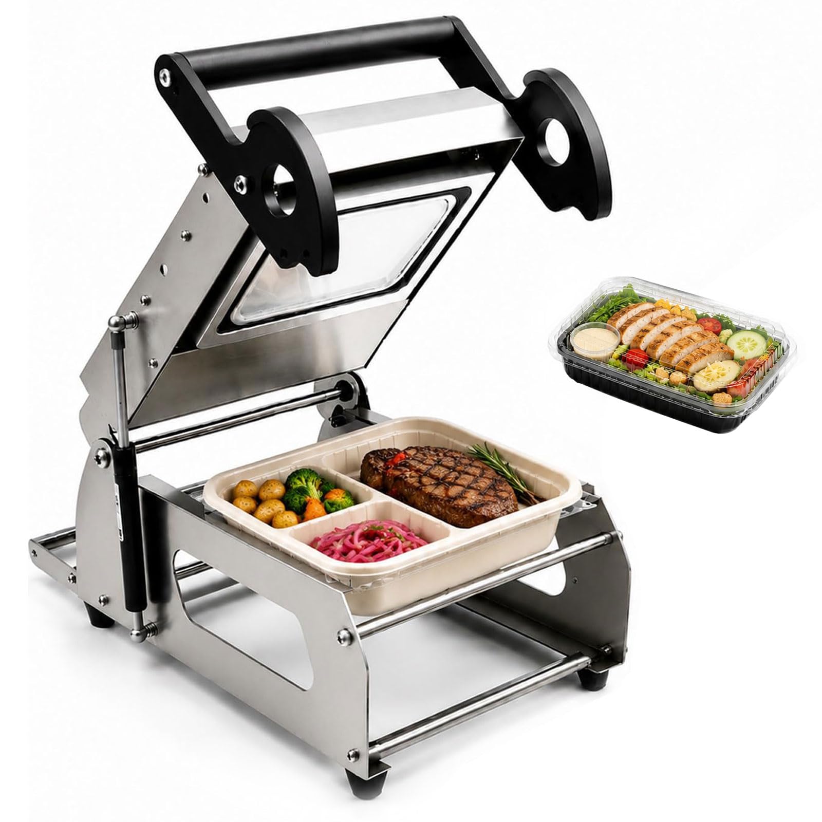 Druck-Versiegelungsmaschine für Takeaway-Boxen, 7-8 Schalen/Min