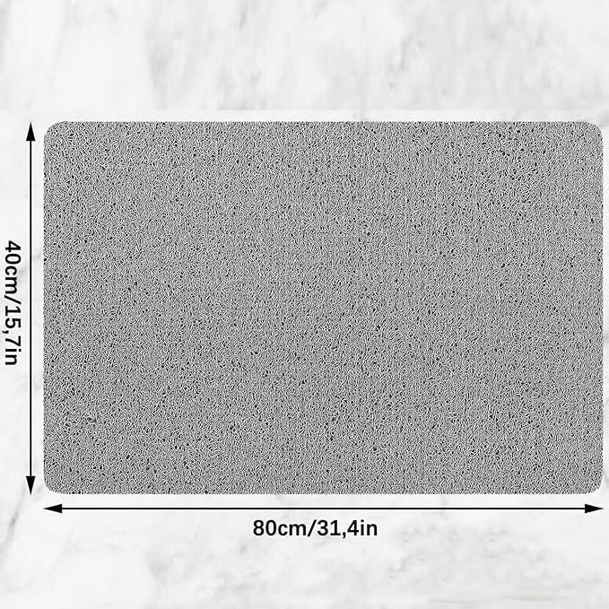 Luffa mata łazienkowa, antypoślizgowa, miękka, komfortowa mata prysznicowa, antypoślizgowa, dla rodzin, dzieci i seniorów (40 x 80 cm, szara)