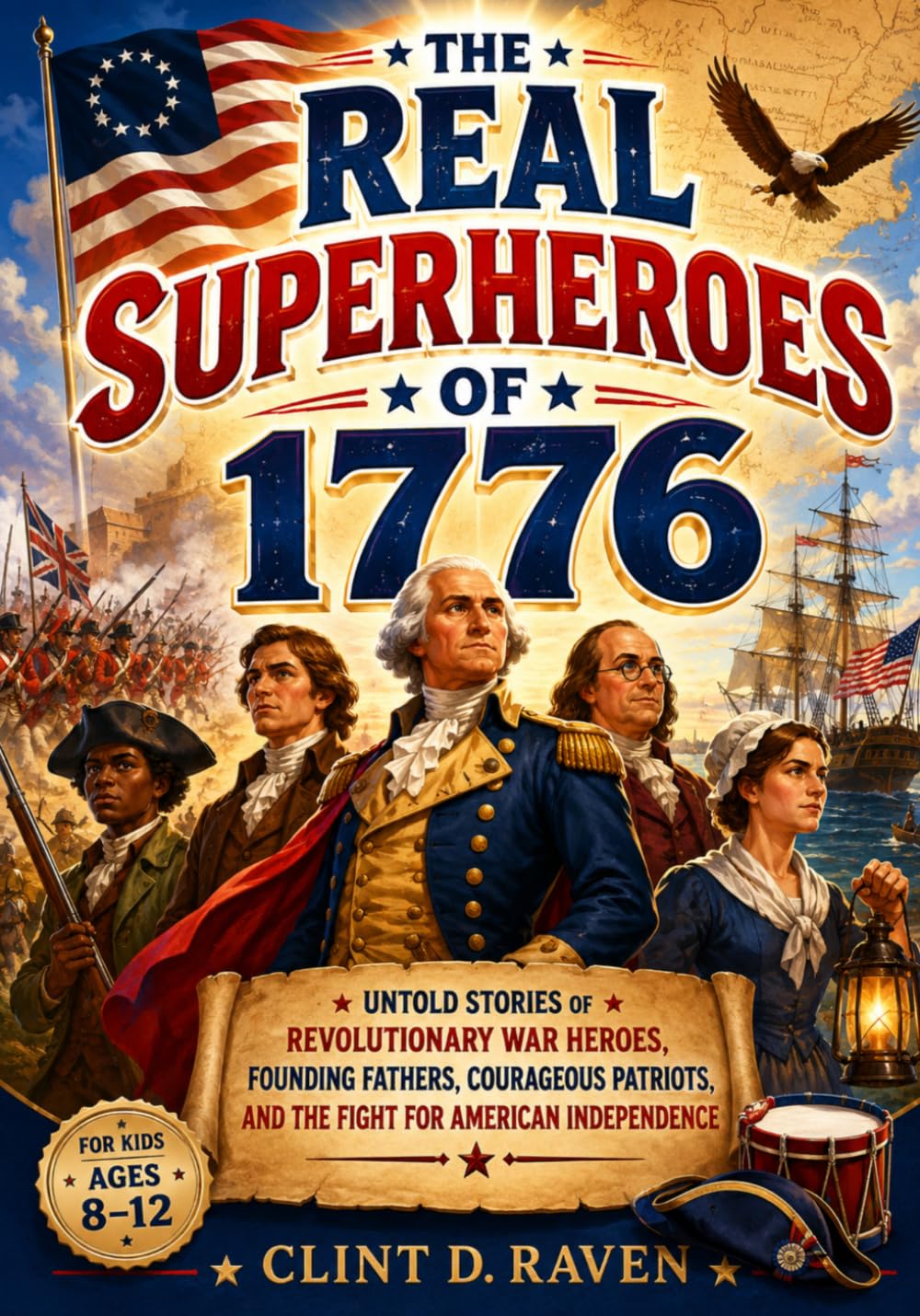 The Real Superheroes of 1776 for kids Ages 8-12: Untold Stories of Revolutionary War Heroes, Founding Fathers, Courageous Patriots, and the Fight for American Independence