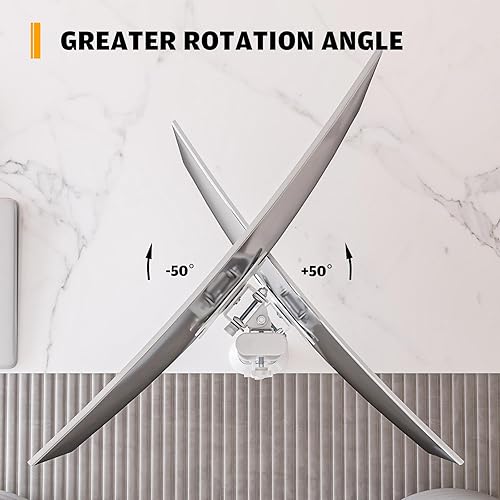 Miniatura 7 de Hemudu Soporte de brazo articulado para escritorio de doble monitor, pantalla vertical para dos monitores de computadora de 13 a 34 pulgadas con
