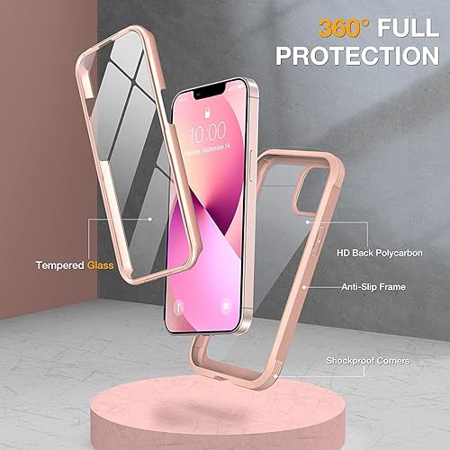 Miniatura 812 de Miracase Glass Series - Funda para iPhone 11 de 6.1 pulgadas, funda resistente de cuerpo completo mejorado con protector de pantalla de vidrio Negro