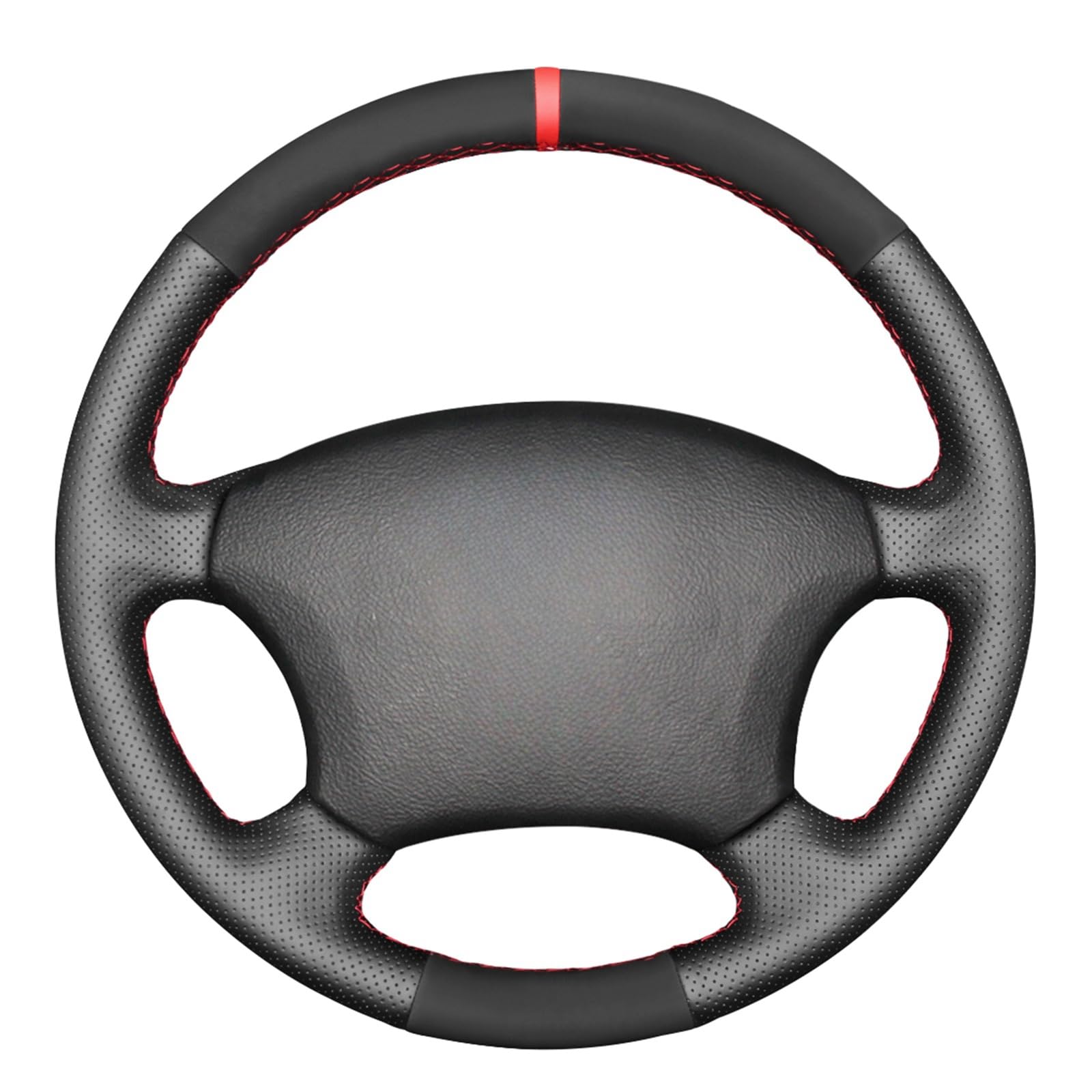 MEWANT Toyota Land Cruiser Hand Sewn Steering Wheel Cover Wrap for Toyota Land Cruiser Prado 120 2004-2009 Land Cruiser 1995-2007 Tacoma 2005-2011 /