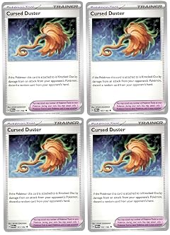 Cursed Duster - 161 182 - Paradox Rift - Pokemon Trainer Card Lot x4 - Playset