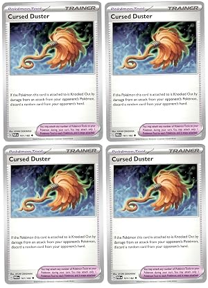 Cursed Duster - 161 182 - Paradox Rift - Pokemon Trainer Card Lot x4 - Playset